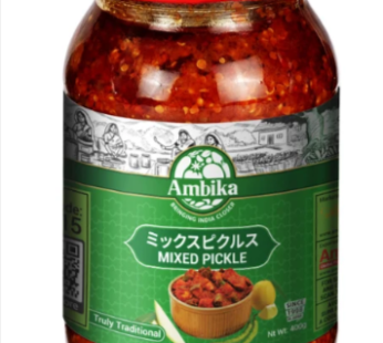 Pickle Green Chilli 400g (Ambika)